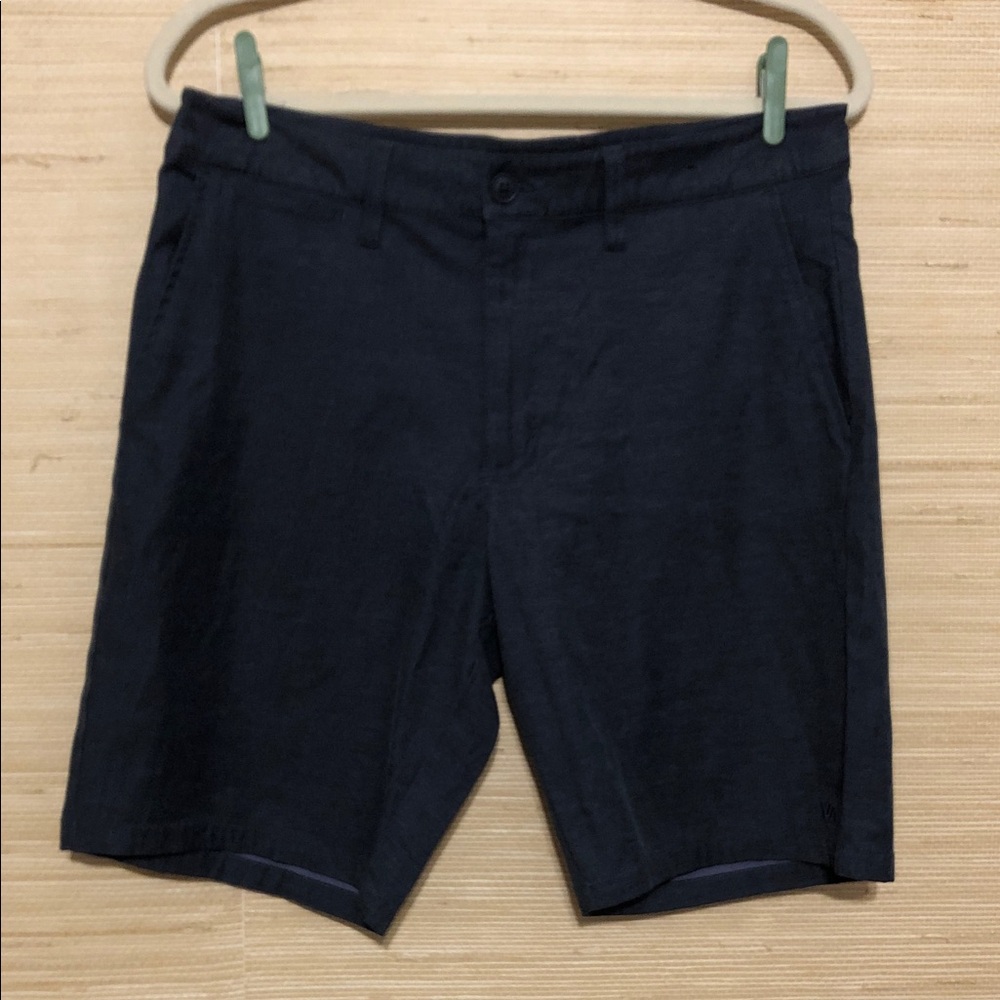 RVCA Men's Blue Flat Front Shorts size 32